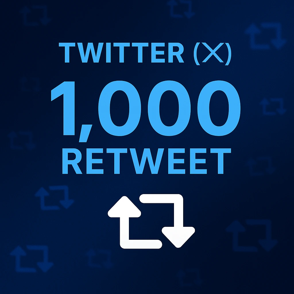 Twitter (X) – 1.000 Retweet Hizmeti 🔁